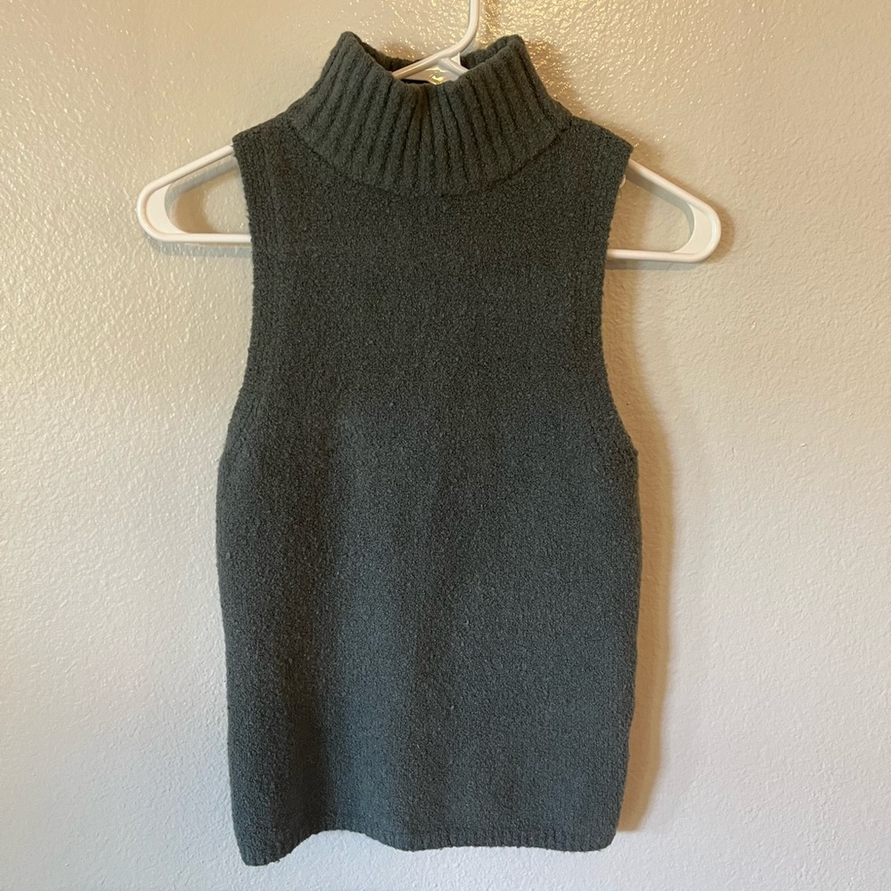 NWT EXPRESS Sage Green Mock turtle neck Sweater (S)